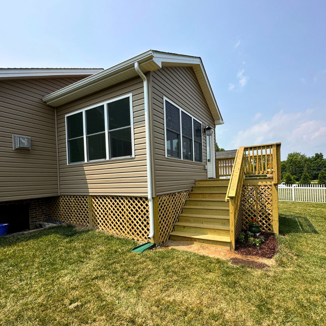 exterior of sunroom